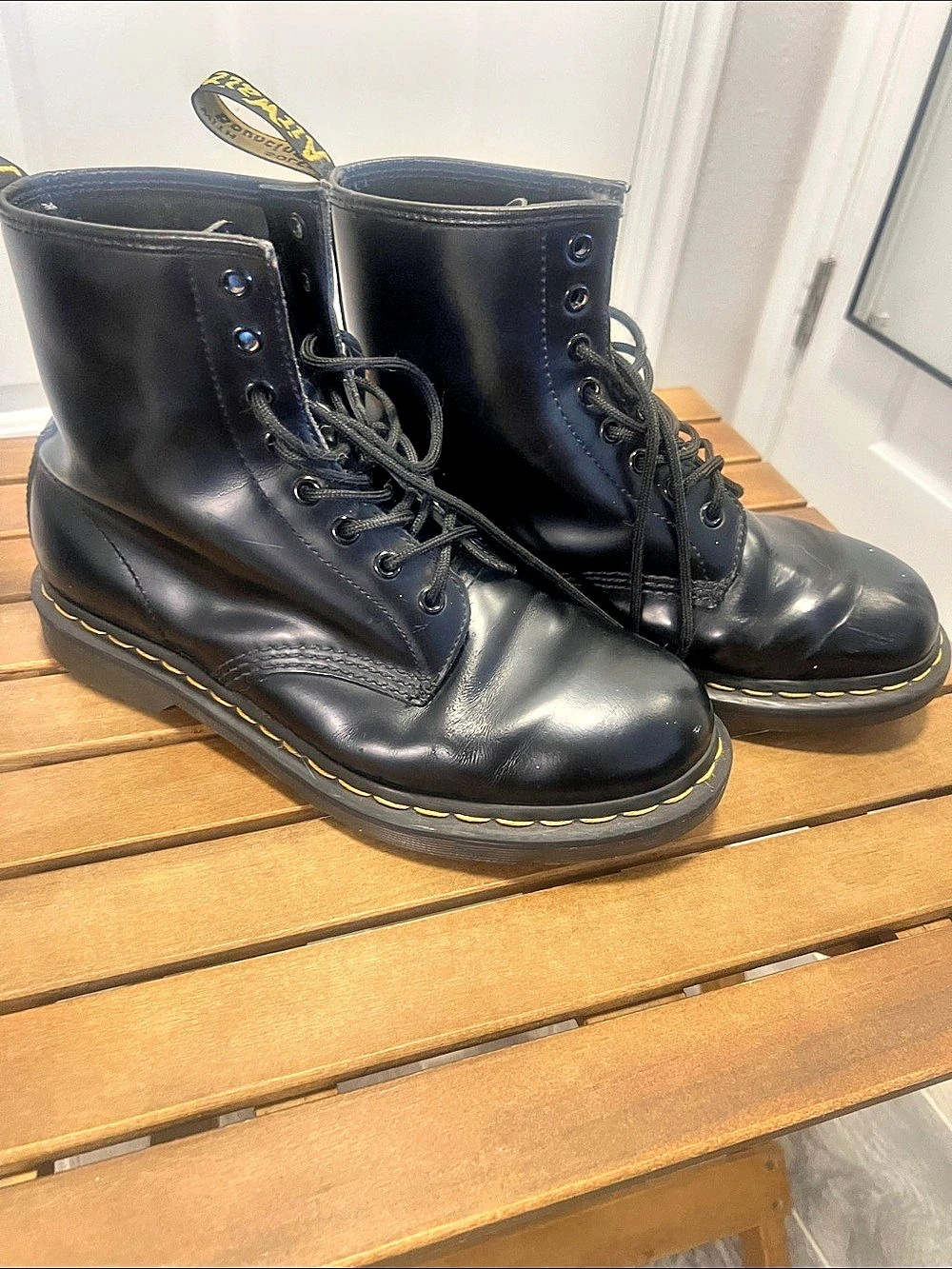Dr. Martens 1460 Smooth Leather Lace-Up Boots Black